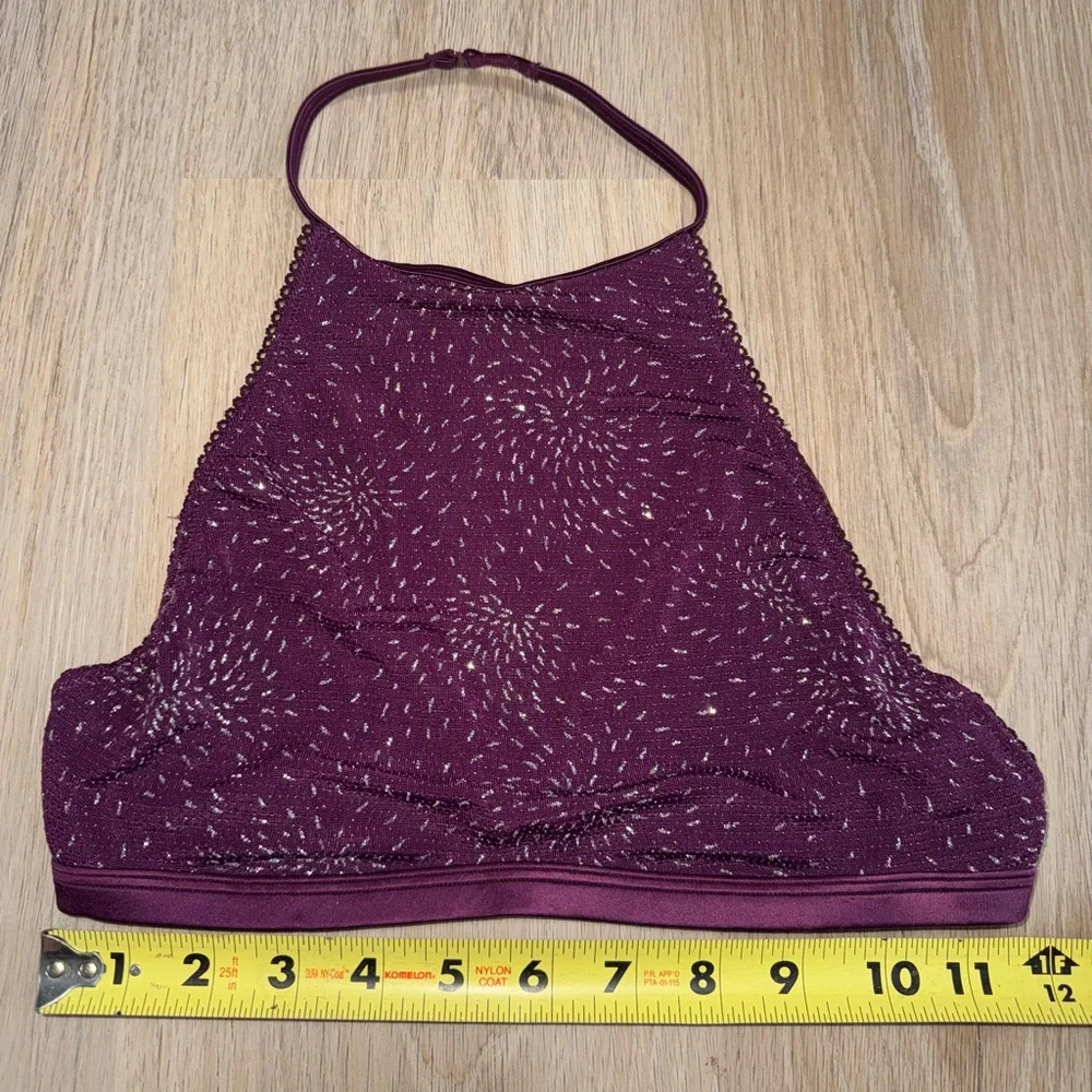 Victoria’s Secret Burgundy High Neck Halter Bralette- Size Small